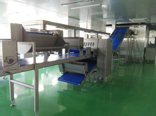 شراء خط إنتاج كرواسون التجميد التلقائي مع 8 فوهات ترسيب للكرواسون المعبأ online manufacture