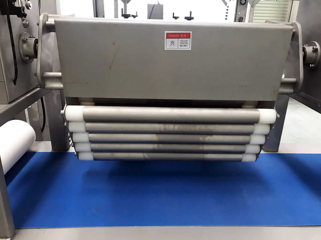 1200 kg  /h-1500kg/h Auto Freezing Dough Laminator Machine , Puff Pastry Making Machine With Temp. Of - 40 ℃